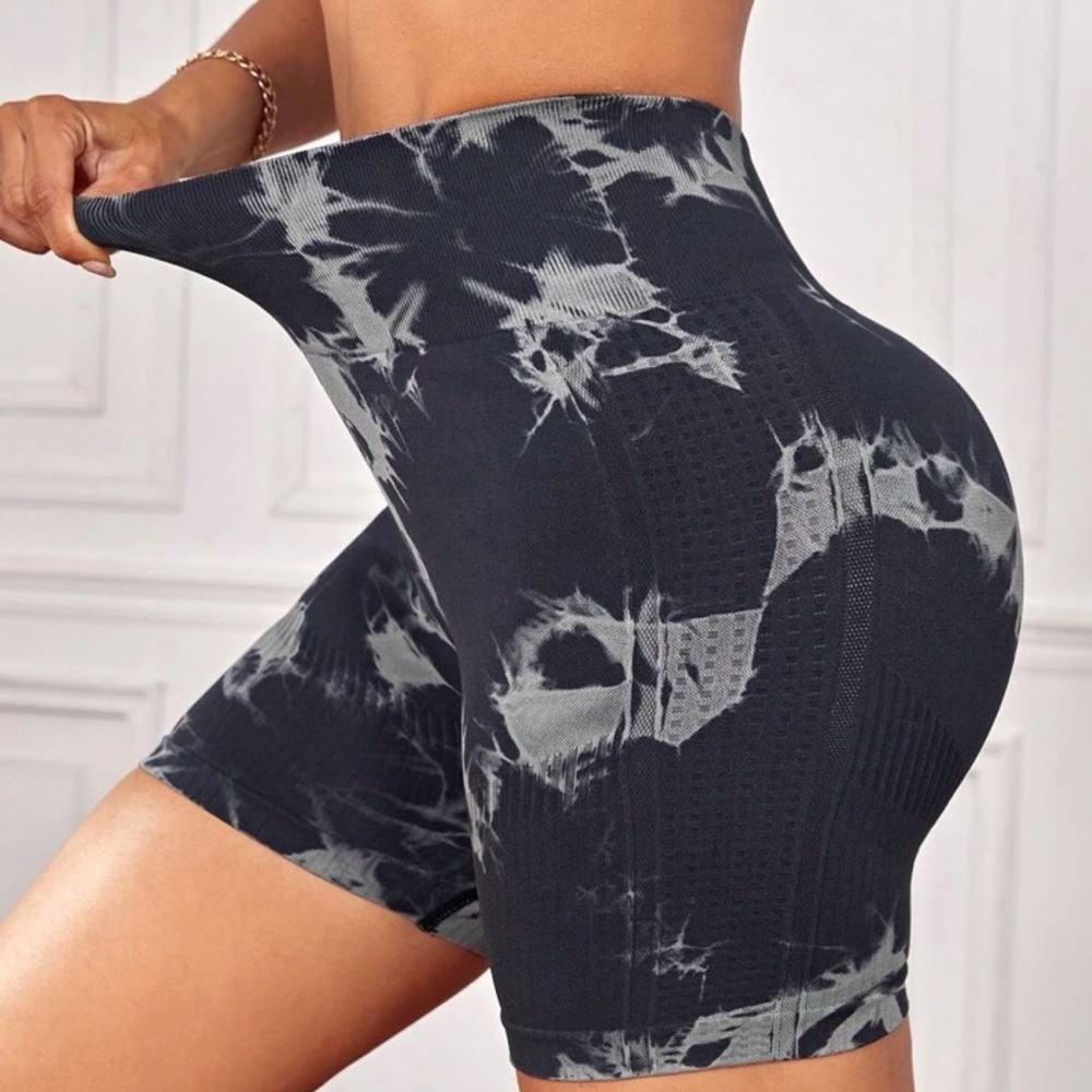 Women's Black Tie-Dye Shorts